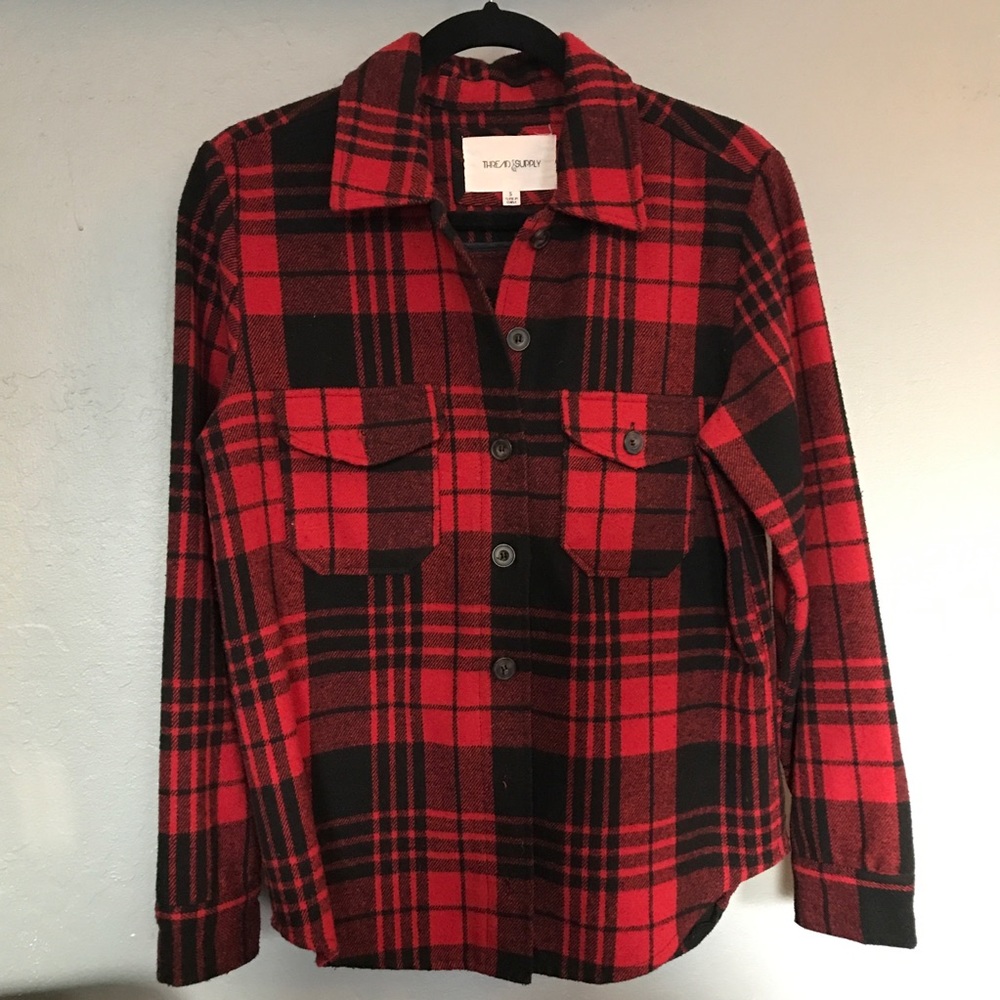 Thread & Supply red plaid flannel